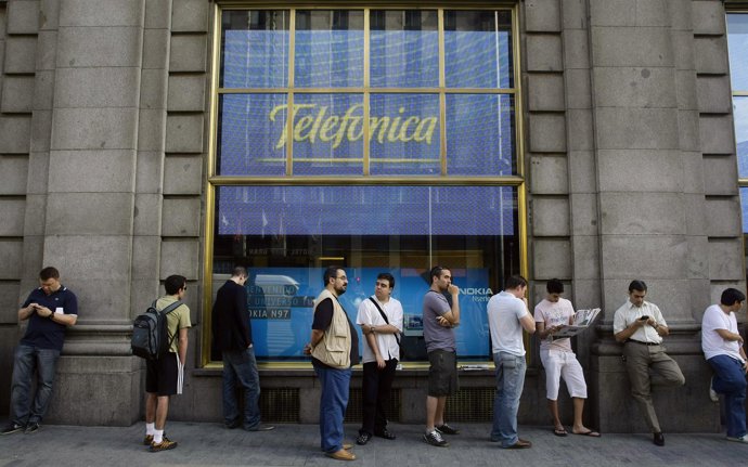 Fachada de Telefónica en Madrid