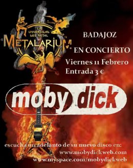 Cartel concierto Moby Dick