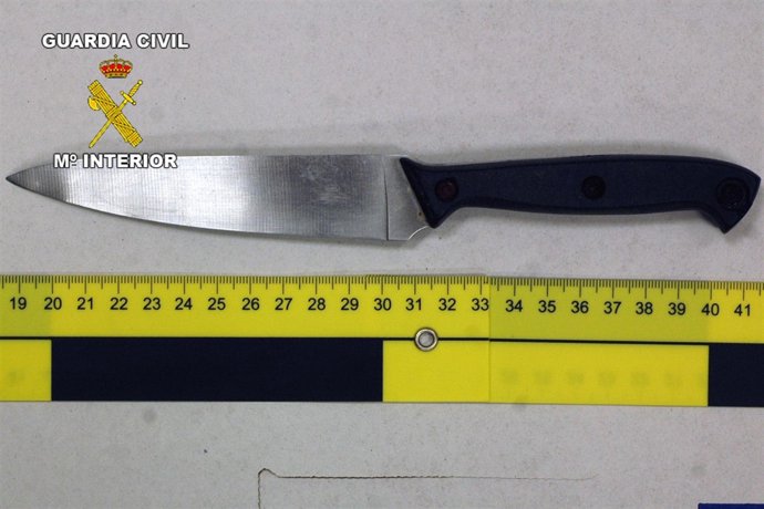 El arma blanca utilizada por el atracador