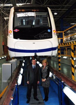 Aguirre y Gallardón presentan los nuevos trenes de la línea 6 de Metro