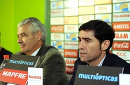 Marcelino, en su presentación como nuevo técnico del Racing
