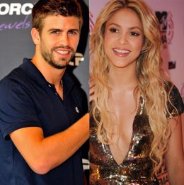 Montaje de  Gerard Piqué y Shakira 