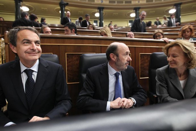 Zapatero, Rubalcaba y Salgado