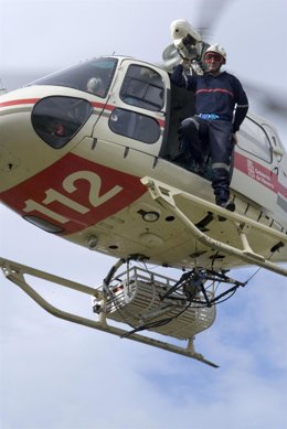 Maniobra aérea de la Agencia Navarra de Emergencias (ANE).