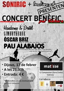 Cartel del concierto benéfico