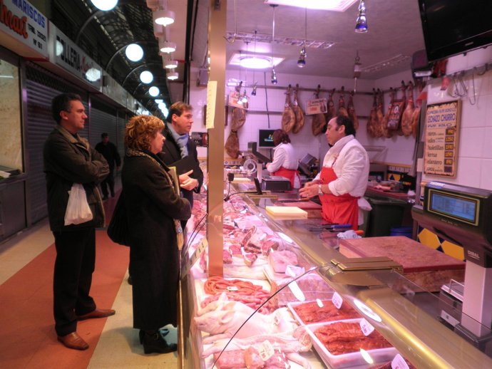 Los concejales socialistas Óscar Puente, Javier Izquierdo y Mercedes Jiménez vis