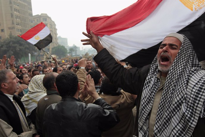 Protestas en la plaza Tahrir de Egipto