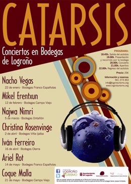 Cartel de Catarsis, conciertos en Bodegas de Logroño