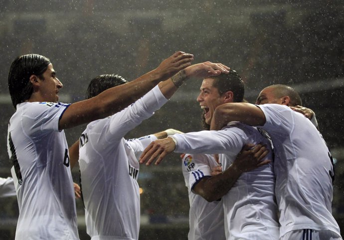 Cristiano Ronaldo celebra su gol ante el Deportivo
