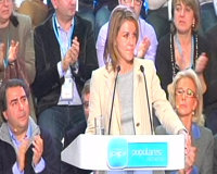 De Cospedal proclama que Galicia es "la historia del éxito del PP" y erige a Feijóo en ejemplo de gestión