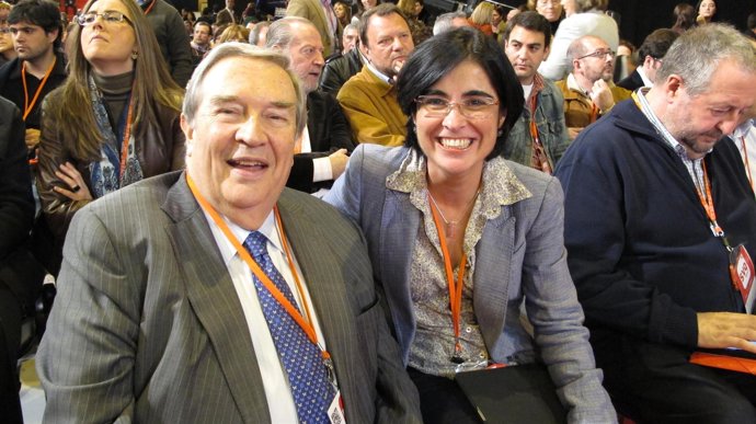 Jerónimo Saavedra y Carolina Darias en la Convención del PSOE