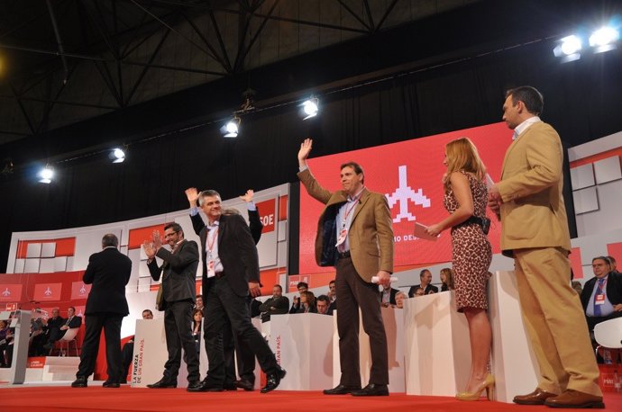 Óscar Puente, durante la convención socialista en Sevilla