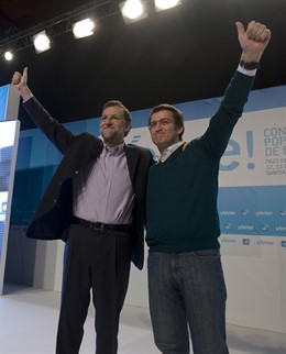 EL PRESIDENTE NACIONAL DEL PARTIDO POPULAR, MARIANO RAJOY, DURANTE LA CONVENCION