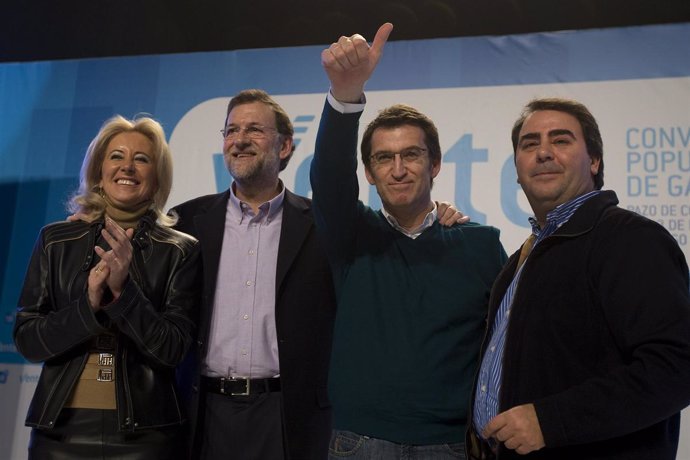 EL PRESIDENTE NACIONAL DEL PARTIDO POPULAR, MARIANO RAJOY, DURANTE LA CONVENCION