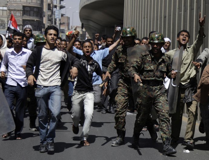 Mnifestación en Yemen