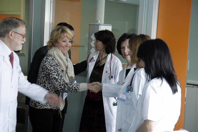 Esperanza Aguirre, en la inauguración de las nuevas urgencias del Hospital de El