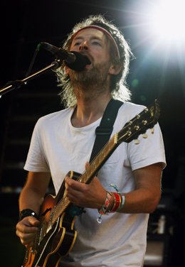 Thom Yorke, cantante de Radiohead, en un concierto