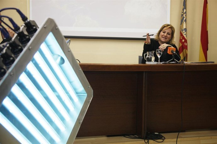 La concejala Mª Ángels Ramón-Llin en rueda de prensa