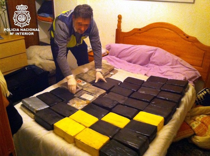 Droga intervenida por la Policía Nacional