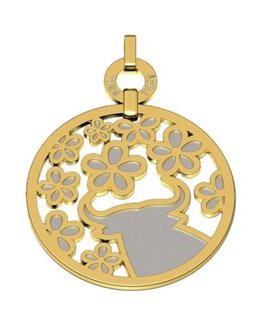 Colgante de oro con plata iridiada