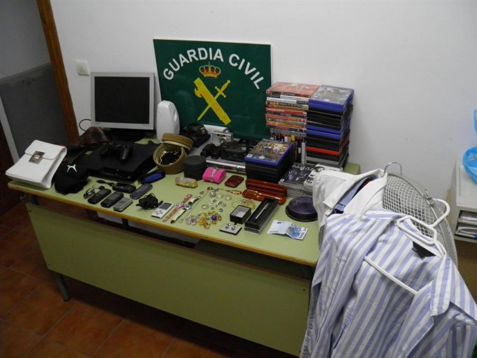 Algunos de los objetos recuperados