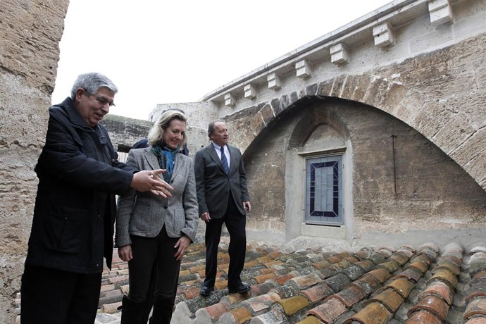 Paz Olmos durante la visita a la Catedral