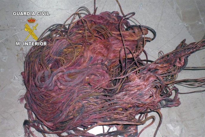 Imagen del cobre robado