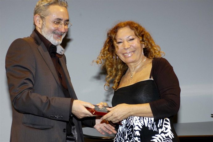 Pilar Távora, en la entrega de un galardón