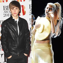 Justin Bieber y Lady Gaga