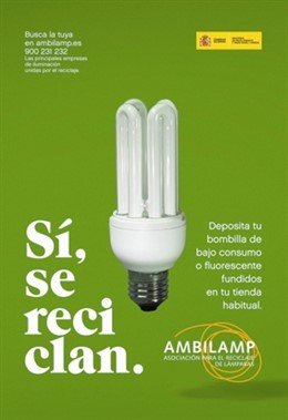 Campaña de Ambilamp a favor del reciclaje de bombillas y fluorescentes