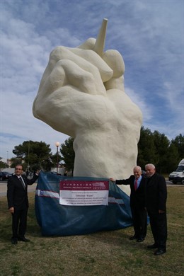 Escultura restaurada en la UA