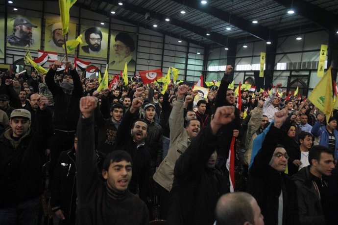 Partidarios de Hezbolá en Líbano