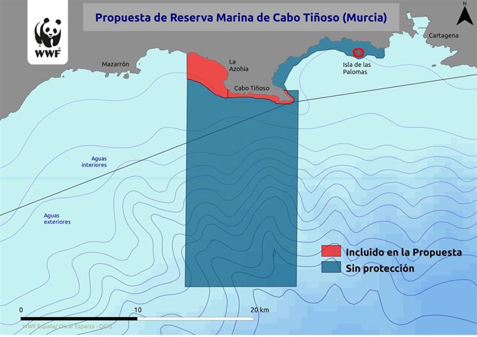 Mapa área protegida de Cabo Tiñoso