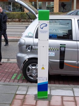 Punto de recarga para coches eléctricos.