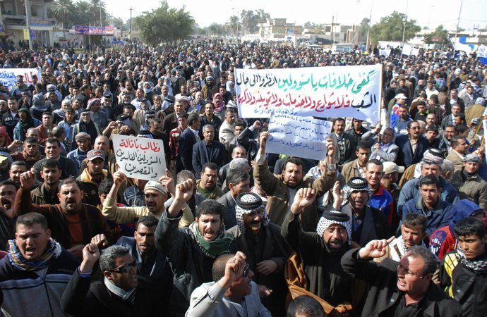 Manfestación antigubernamental en Irak
