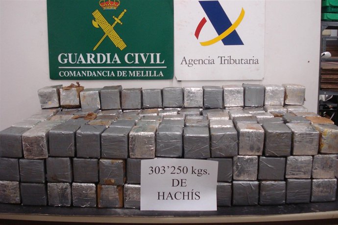 Detienen A Tres Individuos En Melilla En Posesión De Más De 360 Kilos De Hachís 