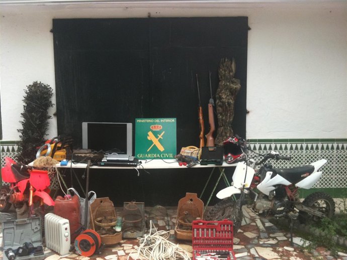 Efectos sustraídos intervenidos en la operación de Granada