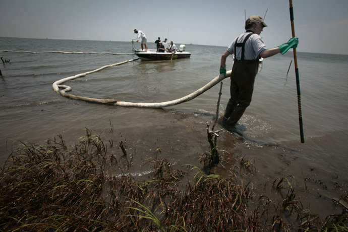 Vertido de petróleo en el Golfo de México