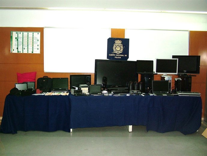 Efectos intervenidos a un grupo especializado en asaltar viviendas