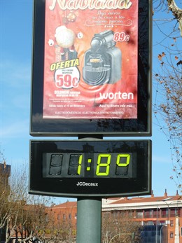 Buen tiempo, soleado, termometro