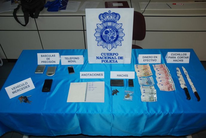 Droga intervenida por la Policía Nacional