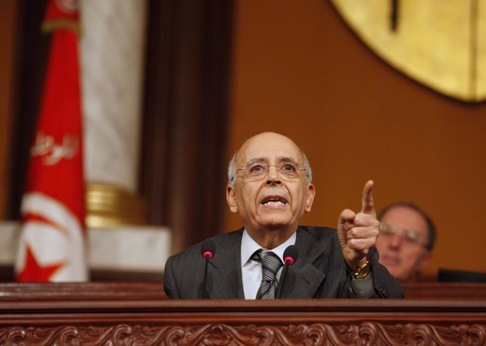primer ministro interino de Túnez, Mohamed Ghanouchi