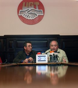 Secretario de Acción Sindical de UGT, Toni Ferrer, y secretario general de UGT-A