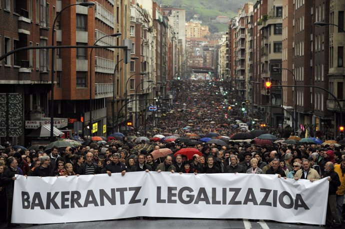 Marcha por la legalización de 'Sortu' en Bilbao
