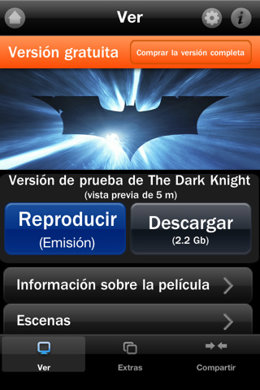 aplicación de la película El caballero Oscuro