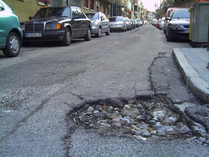 Bache en una calle