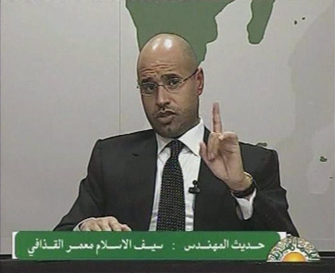 Saif al Islam Gadafi, hijo del mandatario libio Muamar Gadafi