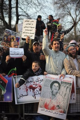 Protestas contra Gadafi en Libia