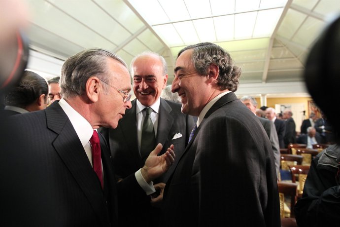 Isidro Fainé, Joan Rosell y Francisco González