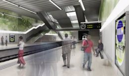 Imagen del futuro metro de Panamá que construye FCC